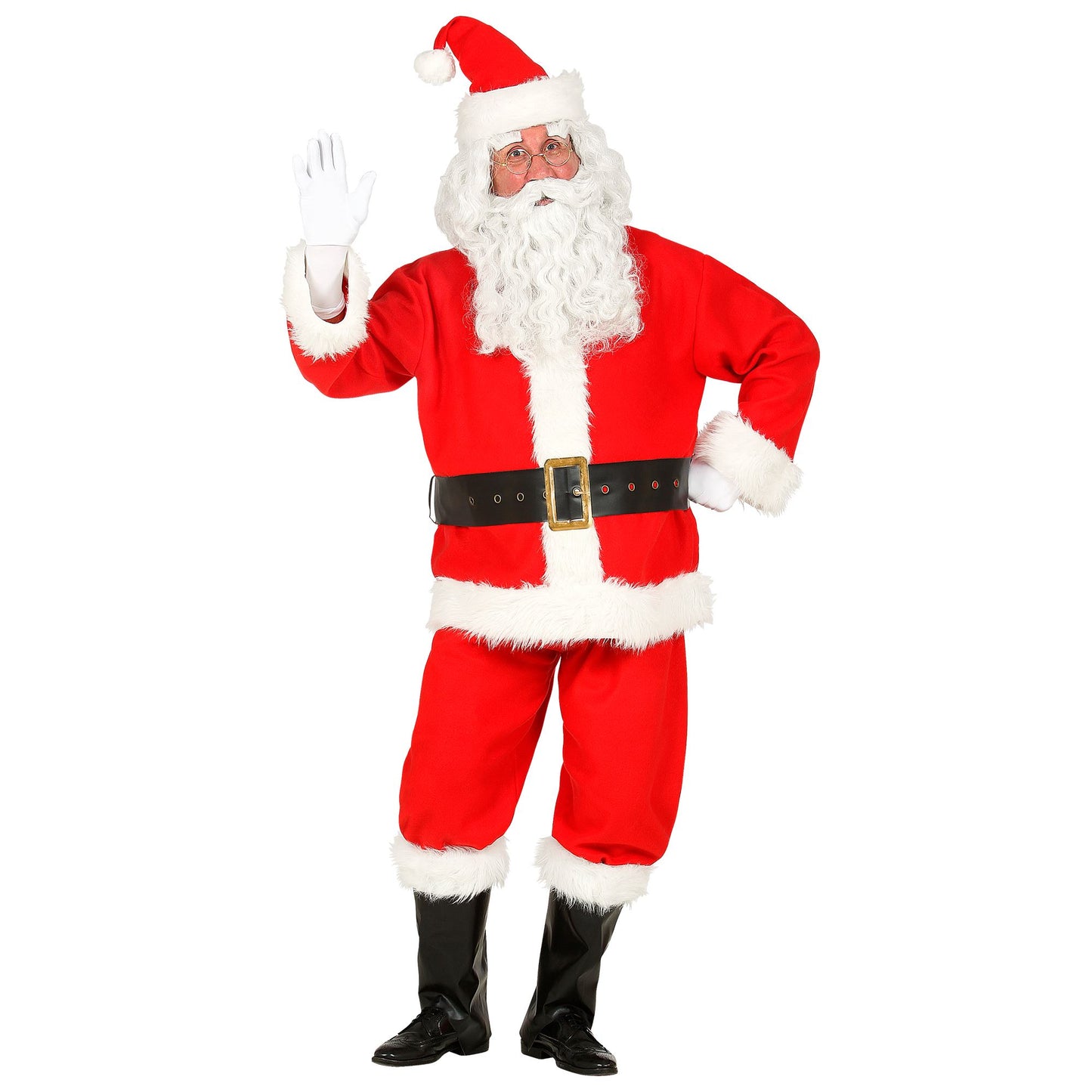 "WEIHNACHTSMANN" (Jacke, Hose, Gürtel, Stiefelüberzieher, Mütze) – Detailansicht