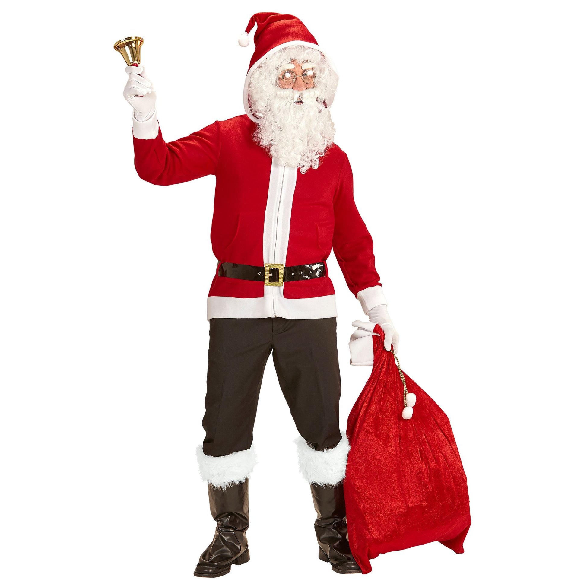 "WEIHNACHTSMANN" (Jacke mit Kapuze, Gürtel) – Detailansicht