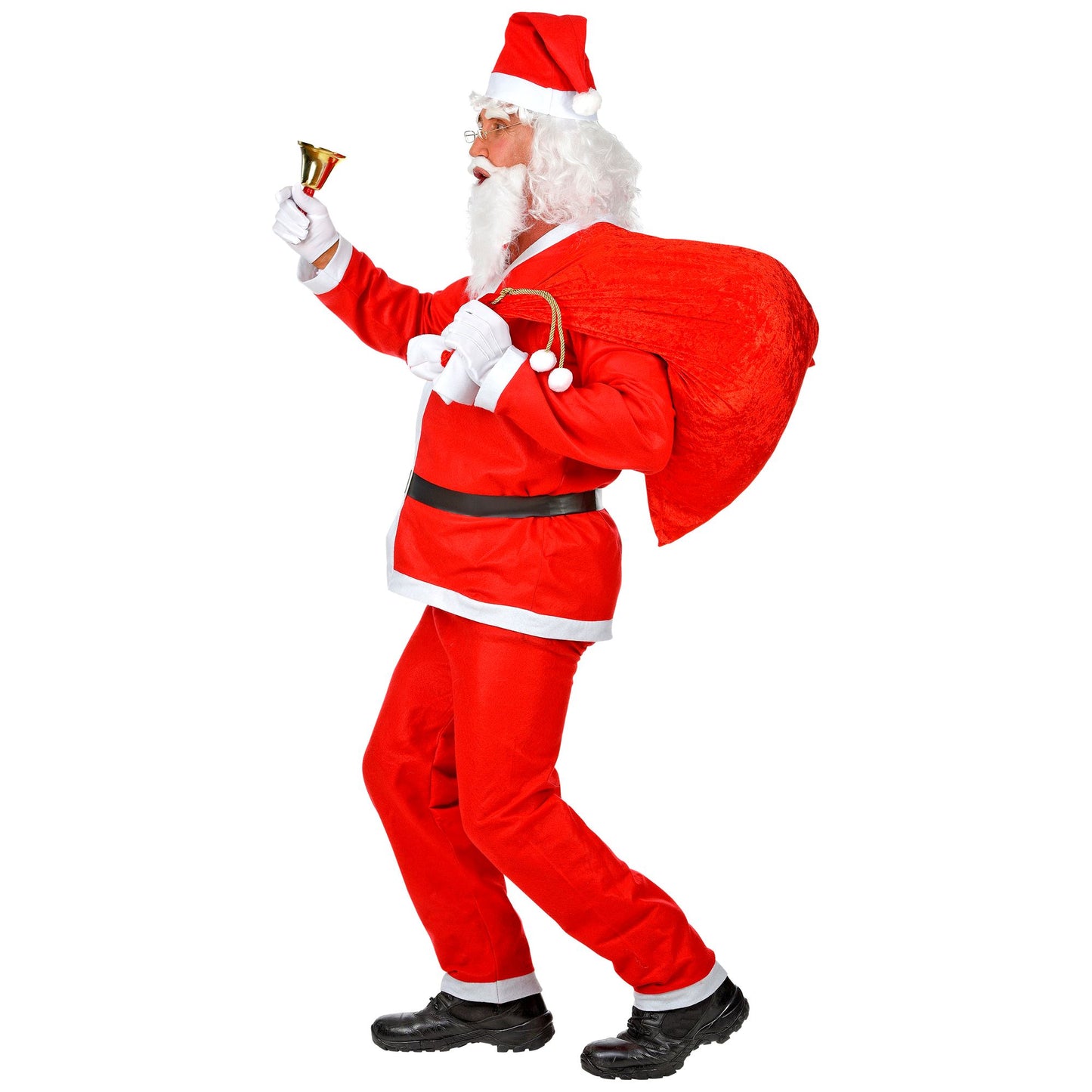 "WEIHNACHTSMANN" (Kasack, Hose, Gürtel, Hut, Bart mit Schnurrbart) – Detailansicht
