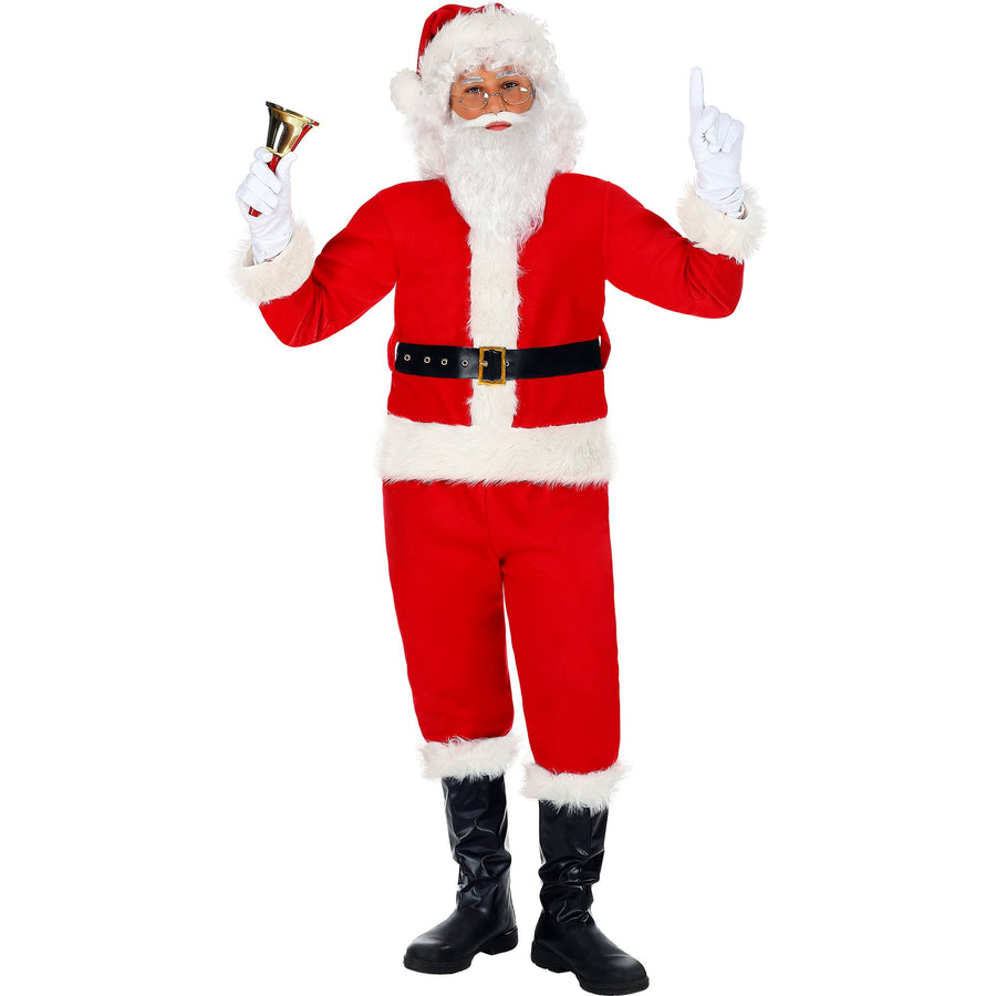 "WEIHNACHTSMANN" (Mantel, Hose, Gürtel, Stiefelüberzieher, Mütze, Handschuhe) – Detailansicht