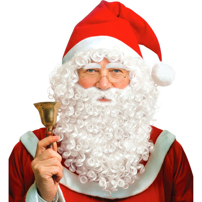 "WEIHNACHTSMANN MÜTZE MIT HAAREN, BART & AUGENBRAUEN" in Polybag – Detailansicht