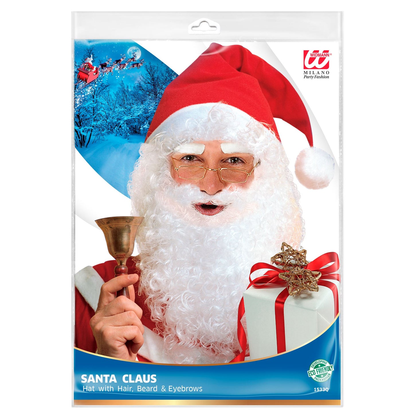 "WEIHNACHTSMANN MÜTZE MIT HAAREN, BART & AUGENBRAUEN" in Polybag – Ansicht 3