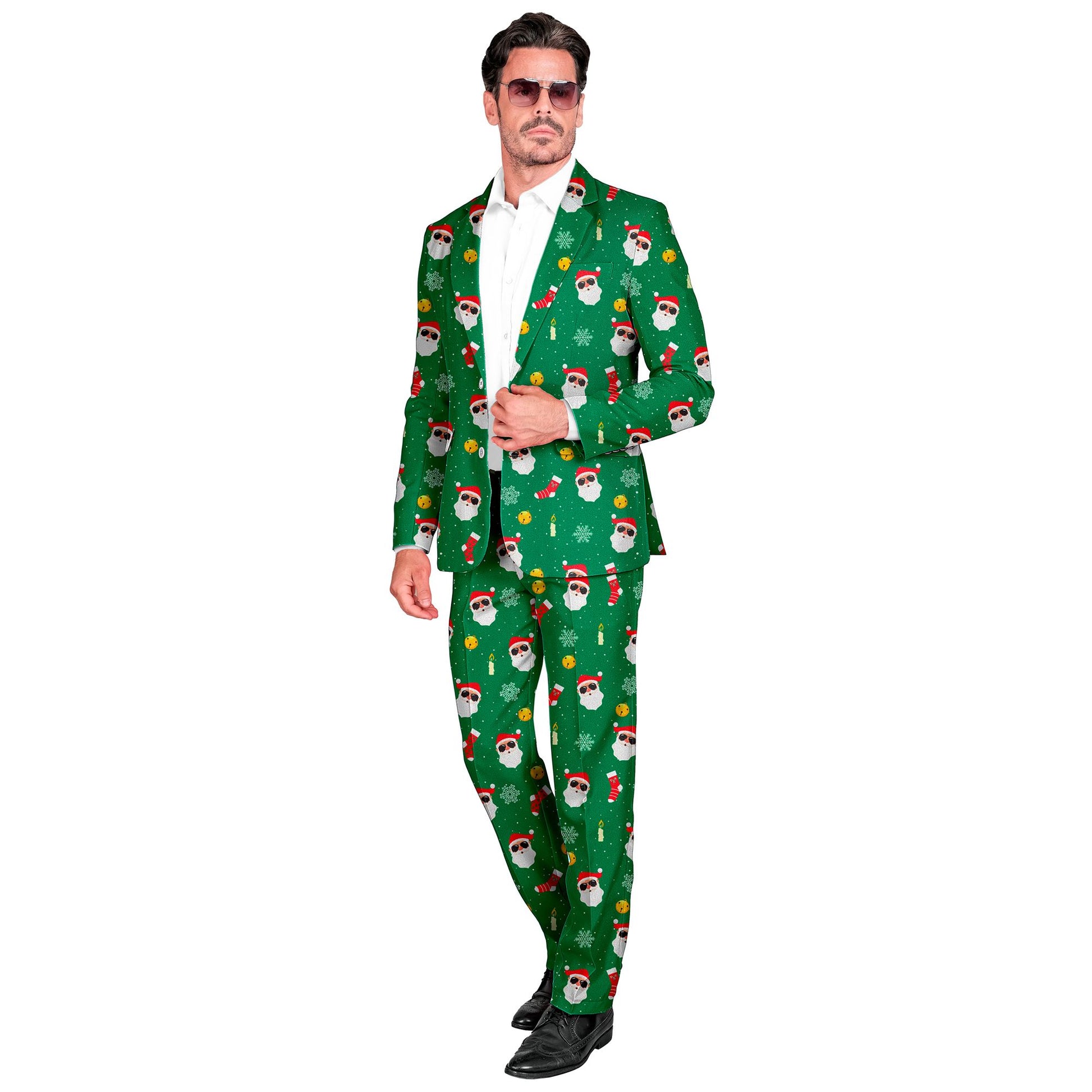 "WEIHNACHTSMANN PARTY FASHION ANZUG" (Jackett, Hose) – Vorderansicht