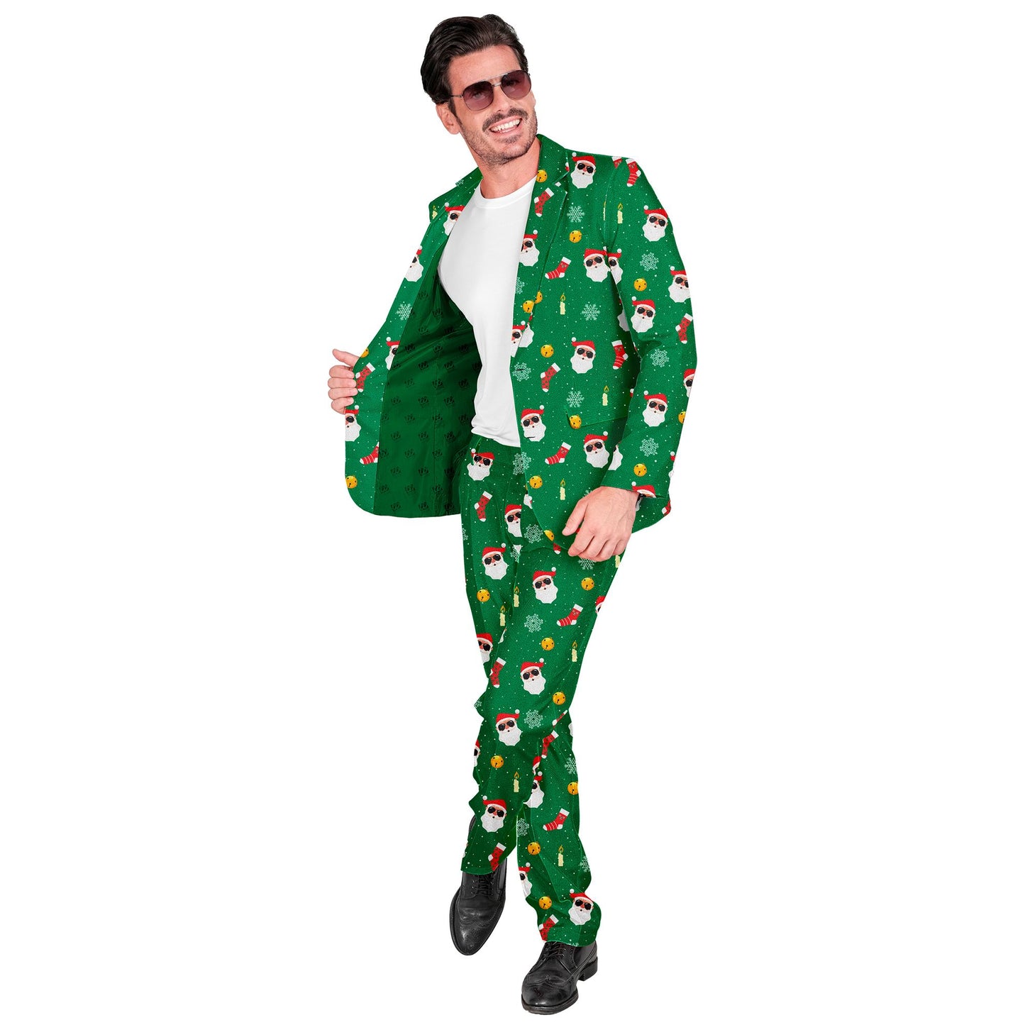 "WEIHNACHTSMANN PARTY FASHION ANZUG" (Jackett, Hose) – Detailansicht
