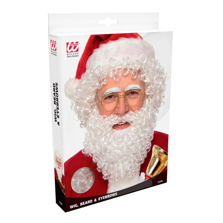 "WEIHNACHTSMANN PERÜCKE, BART & AUGENBRAUEN" in Polybag – Detailansicht