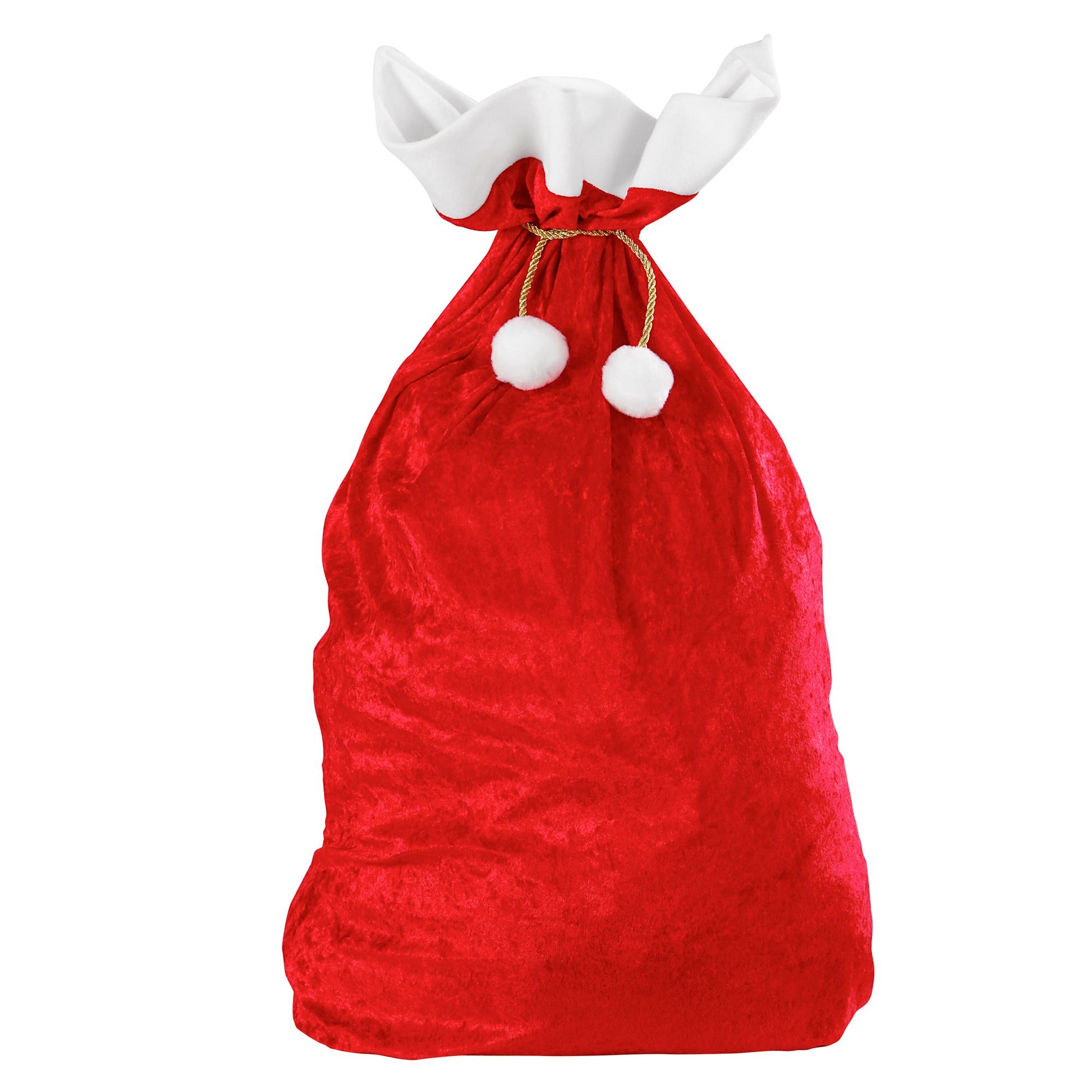"WEIHNACHTSMANN SACK" aus Samt 60x100 cm – Vorderansicht
