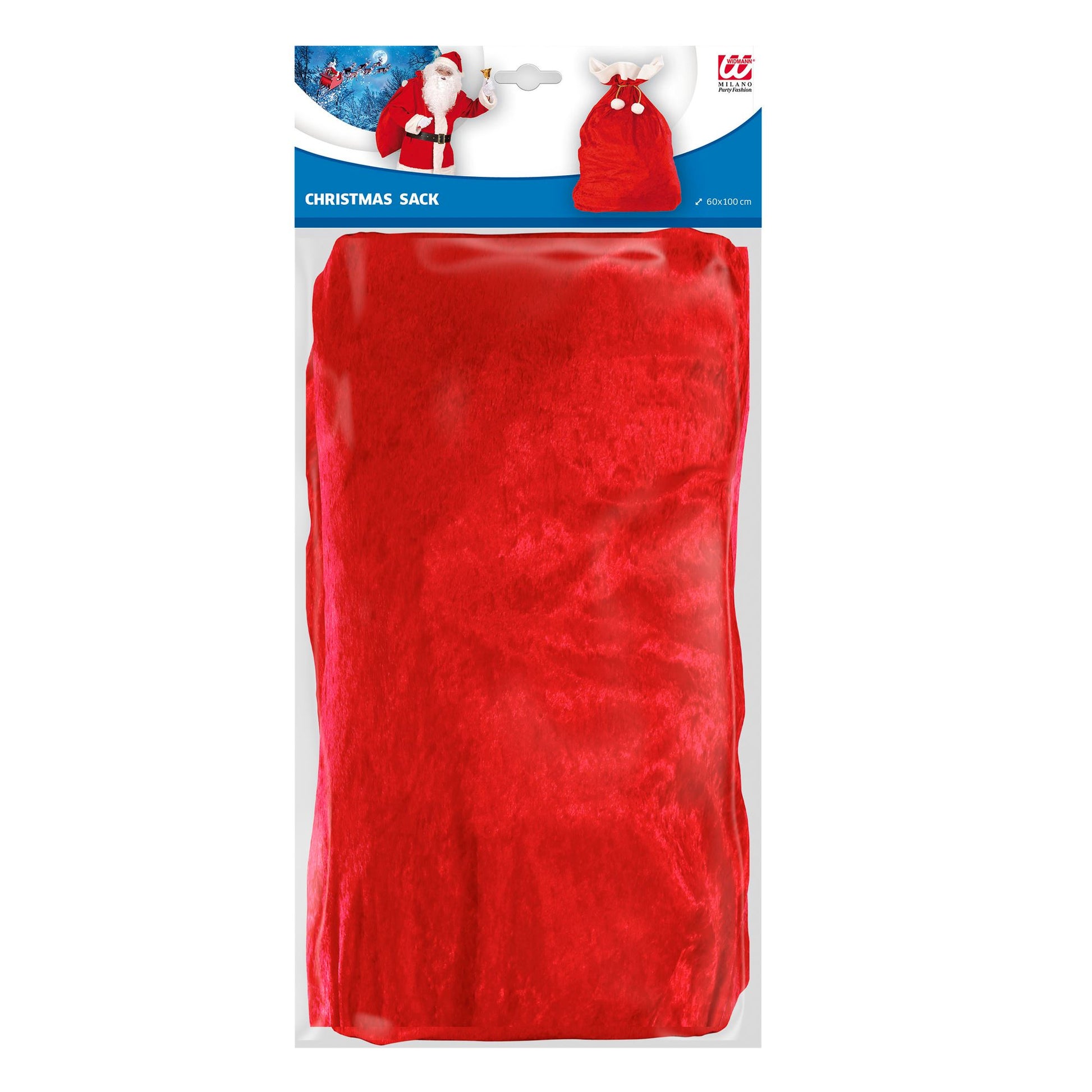 "WEIHNACHTSMANN SACK" aus Samt 60x100 cm – Detailansicht