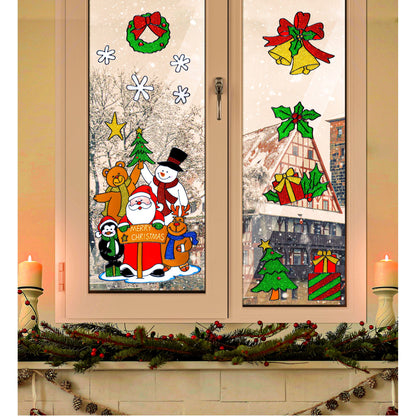 "WEIHNACHTSMANNMOTIV FENSTERBILDER" - sort. In 4 Modellen – Detailansicht
