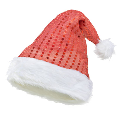"WEIHNACHTSMANNMÜTZE AUS PAILETTEN" – Vorderansicht