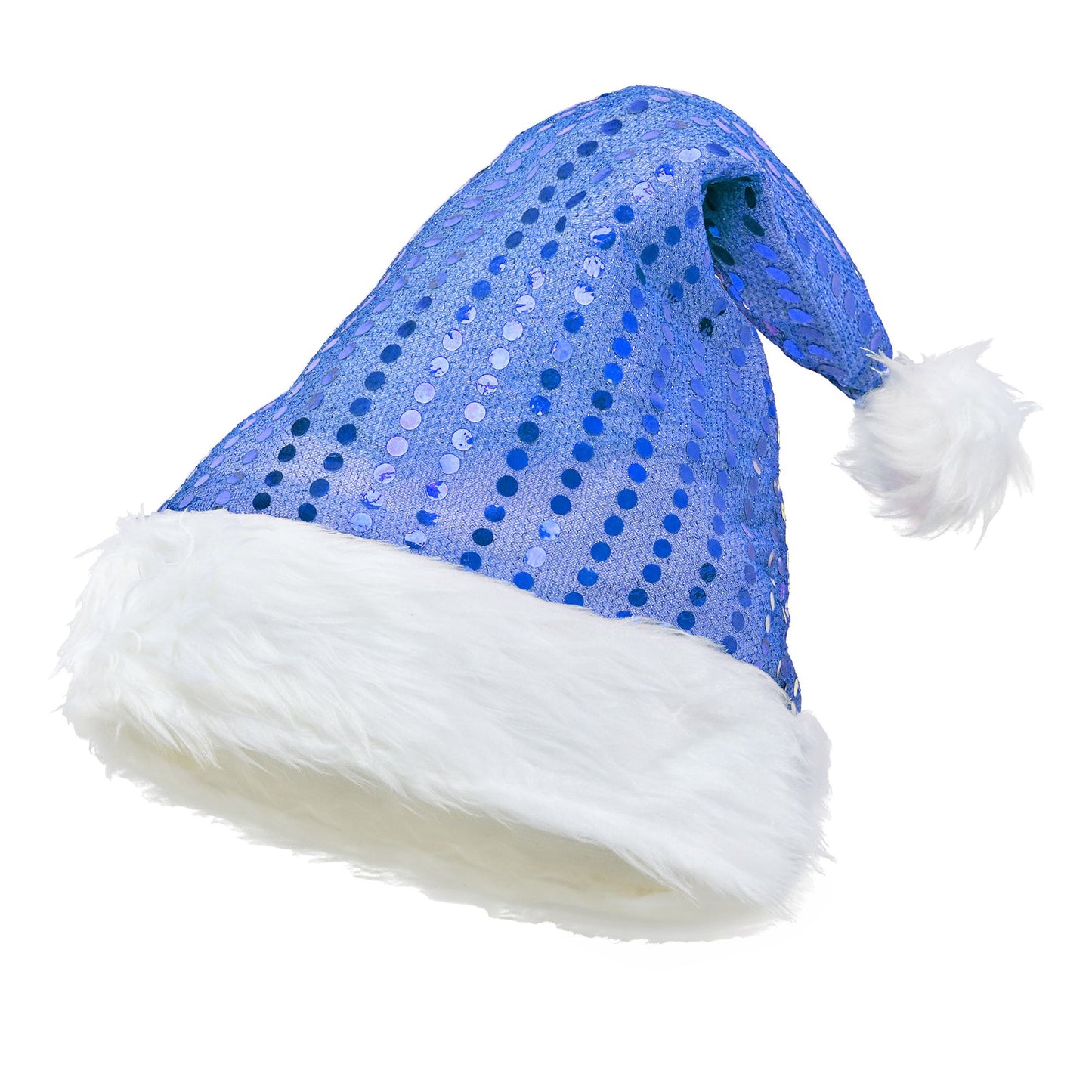 "WEIHNACHTSMANNMÜTZE AUS PAILETTEN" – Vorderansicht