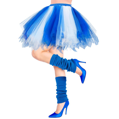 "WEIß-BLAUES TUTU" mit Innentasche für LED-Lichter – Detailansicht