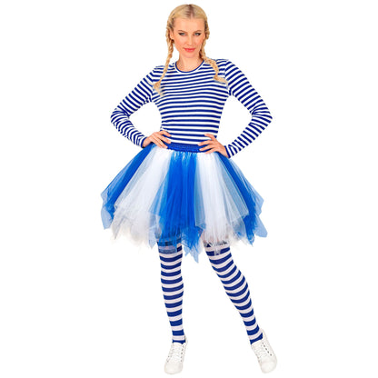 "WEIß-BLAUES TUTU" mit Innentasche für LED-Lichter – Ansicht 4