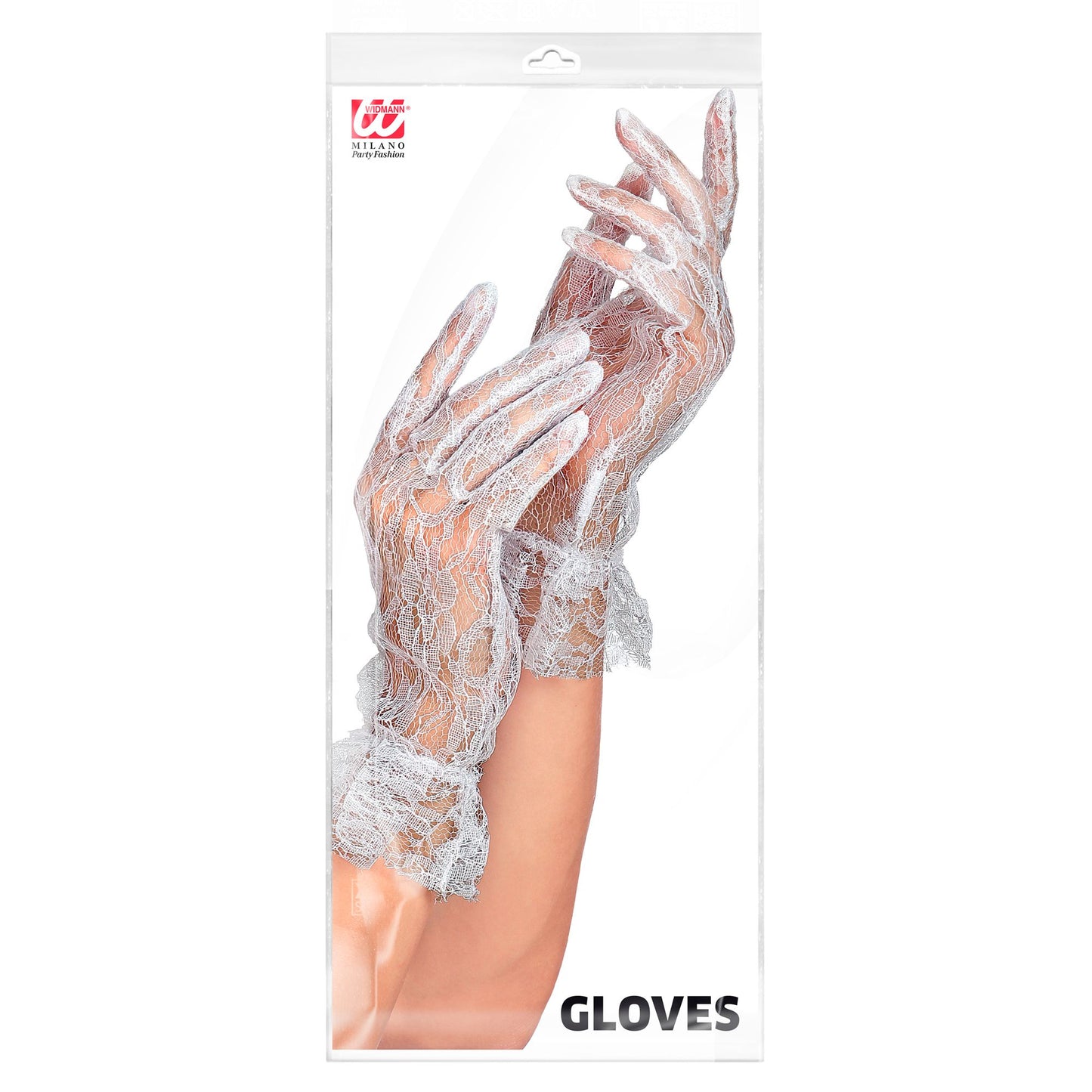 "WEIßE HANDSCHUHE AUS SPITZE" 25 cm – Detailansicht