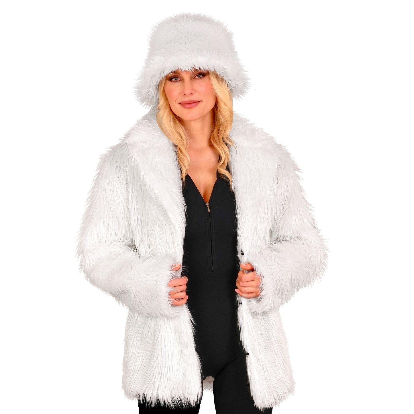 "WEIßE PLÜSCHJACKE" – Ansicht 3