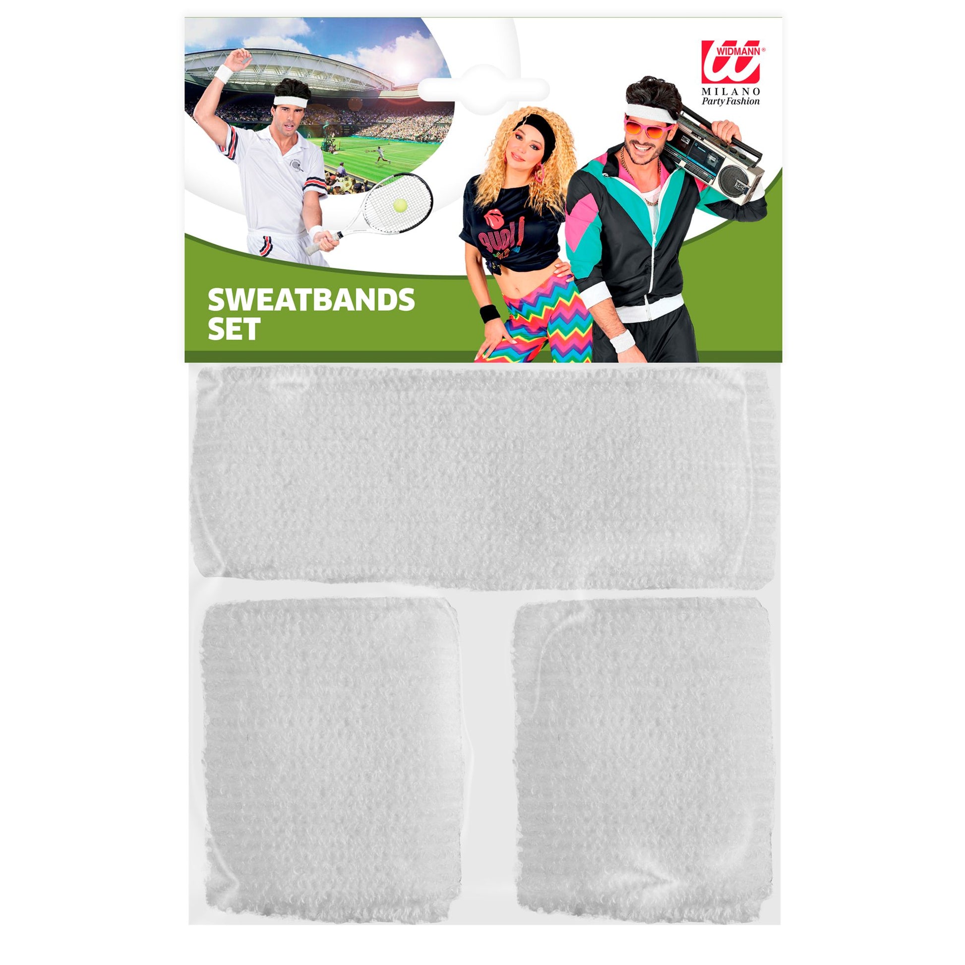 "WEIßE SCHWEIßBÄNDER" (Stirnband und 2 Armbänder) – Detailansicht
