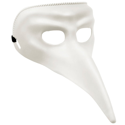 "WEIßE VENEZIANISCHE MASKE ZUM BEMALEN" aus Plastik – Vorderansicht