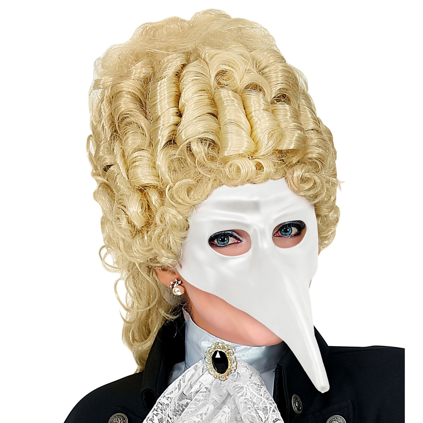 "WEIßE VENEZIANISCHE MASKE ZUM BEMALEN" aus Plastik – Ansicht 4