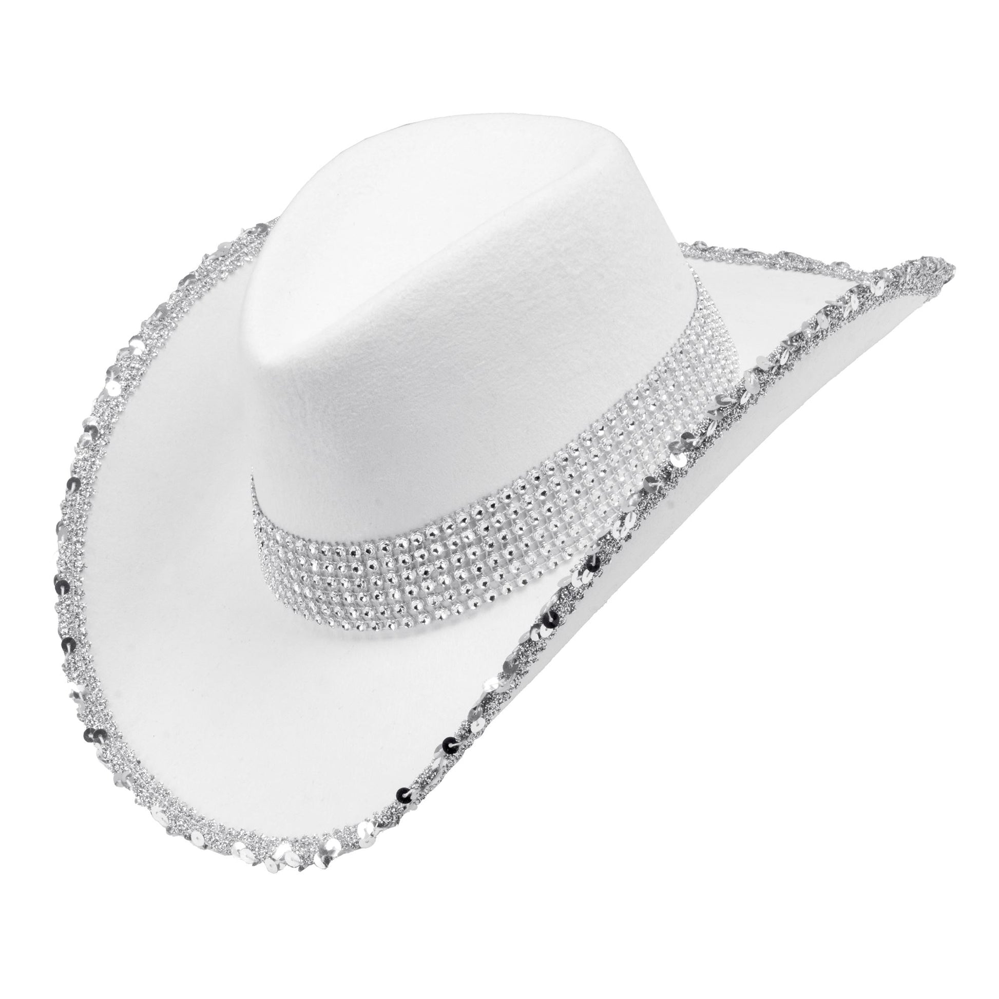 "WEISSER COWGIRL PARTYHUT" – Vorderansicht