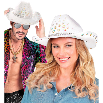 "WEIßER DIAMANTEN COWBOY HUT" – Ansicht 3