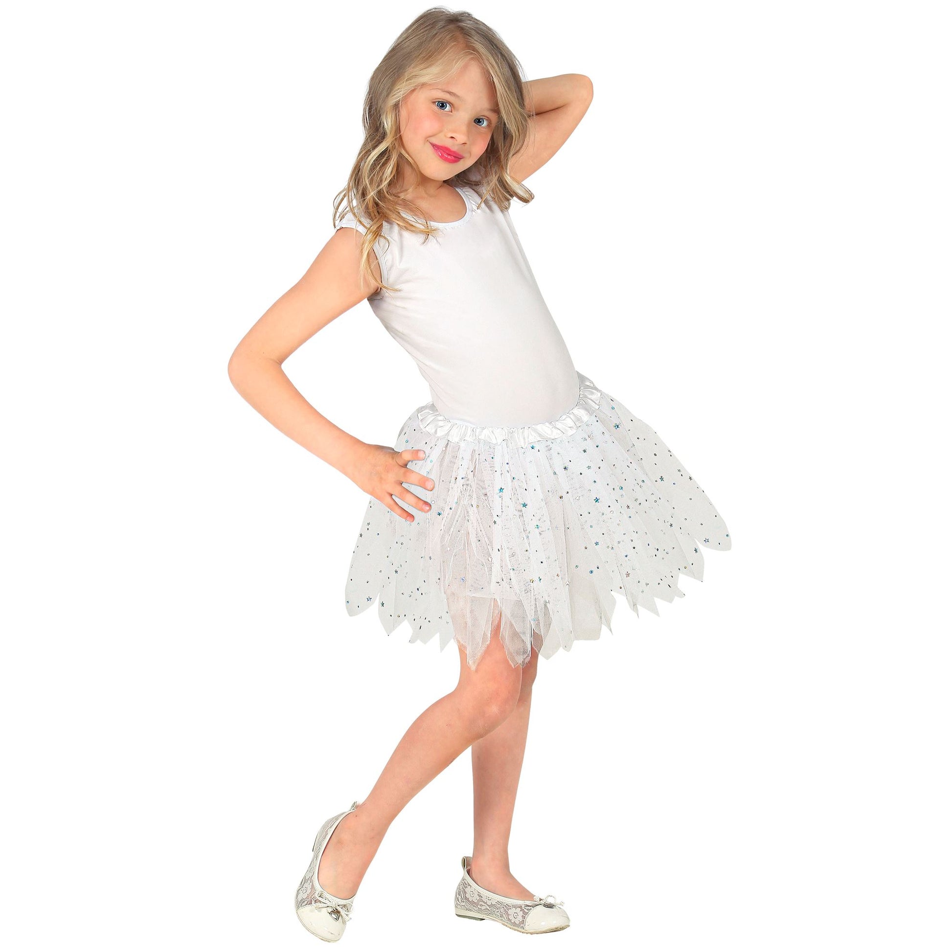 "WEIßER GLITZERNDER TUTU" 30 cm – Ansicht 3