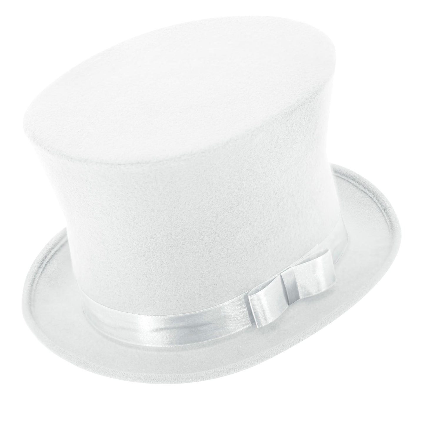 "WEIßER ZYLINDER WOLLFILZOPTIK" 16 cm – Vorderansicht