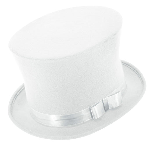 "WEIßER ZYLINDER WOLLFILZOPTIK" 16 cm – Vorderansicht