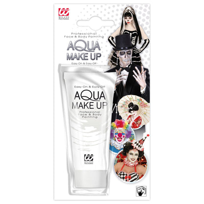 "WEIßES AQUA MAKE UP IN TUBE" - 30 ml – Vorderansicht