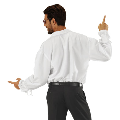 "WEISSES RÜSCHENSHIRT" für Mittelalter, Renaissance, Kolonialzeit, Gothic, Mexikaner, Piraten, Vampire, Disco – Ansicht 4