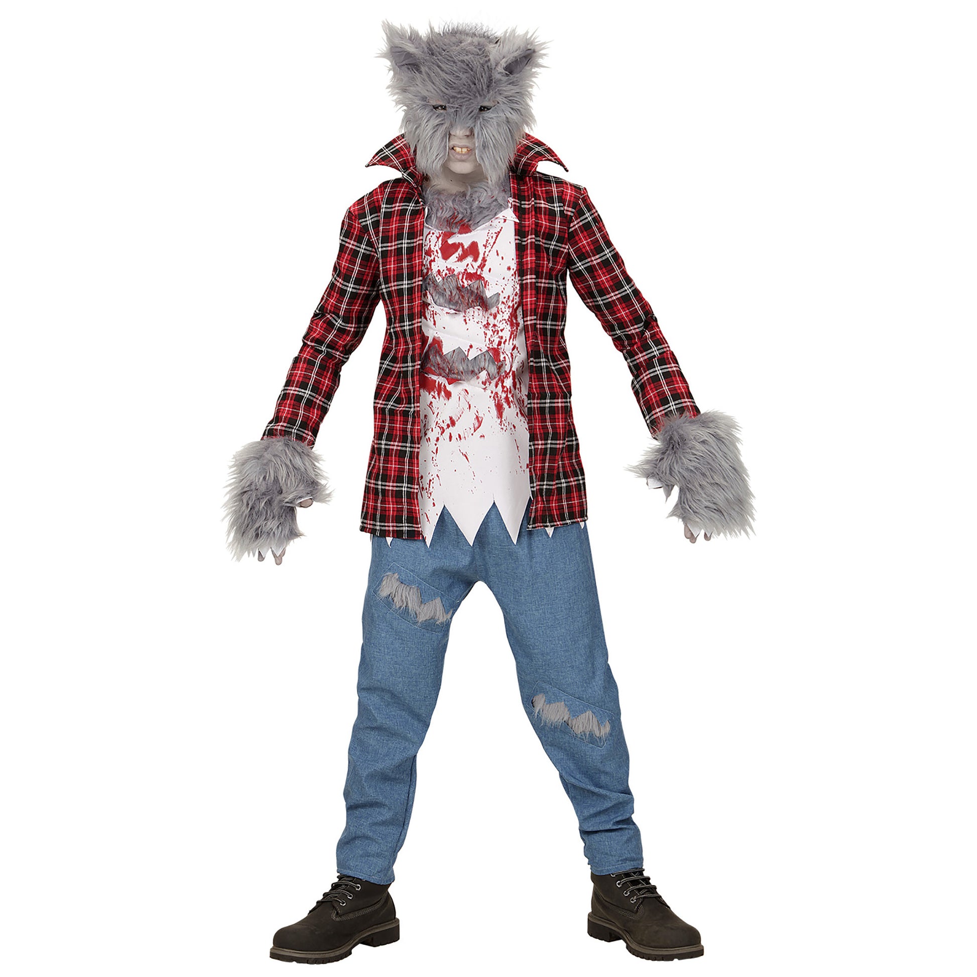 "WERWOLF" (Hemd mit T-Shirt, Hose,Handschuhe, Maske) – Detailansicht