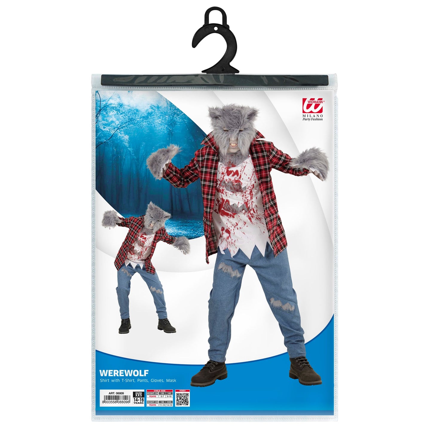 "WERWOLF" (Hemd mit T-Shirt, Hose,Handschuhe, Maske) – Ansicht 4