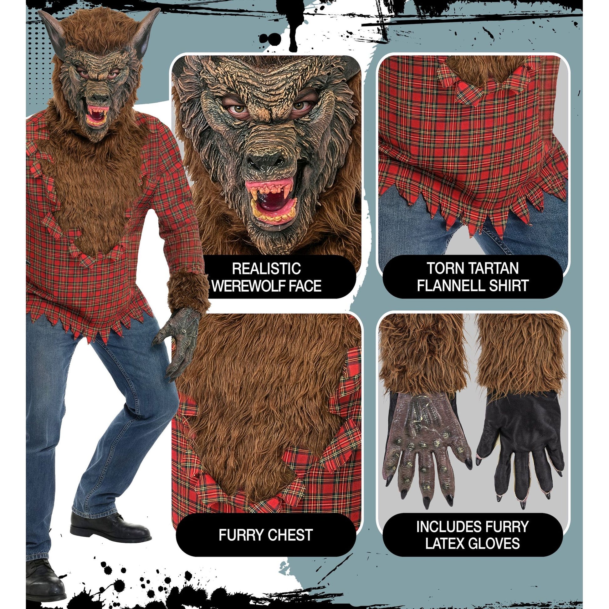"WERWOLF" (Oberteil, Kapuze, Handschuhe) – Ansicht 5