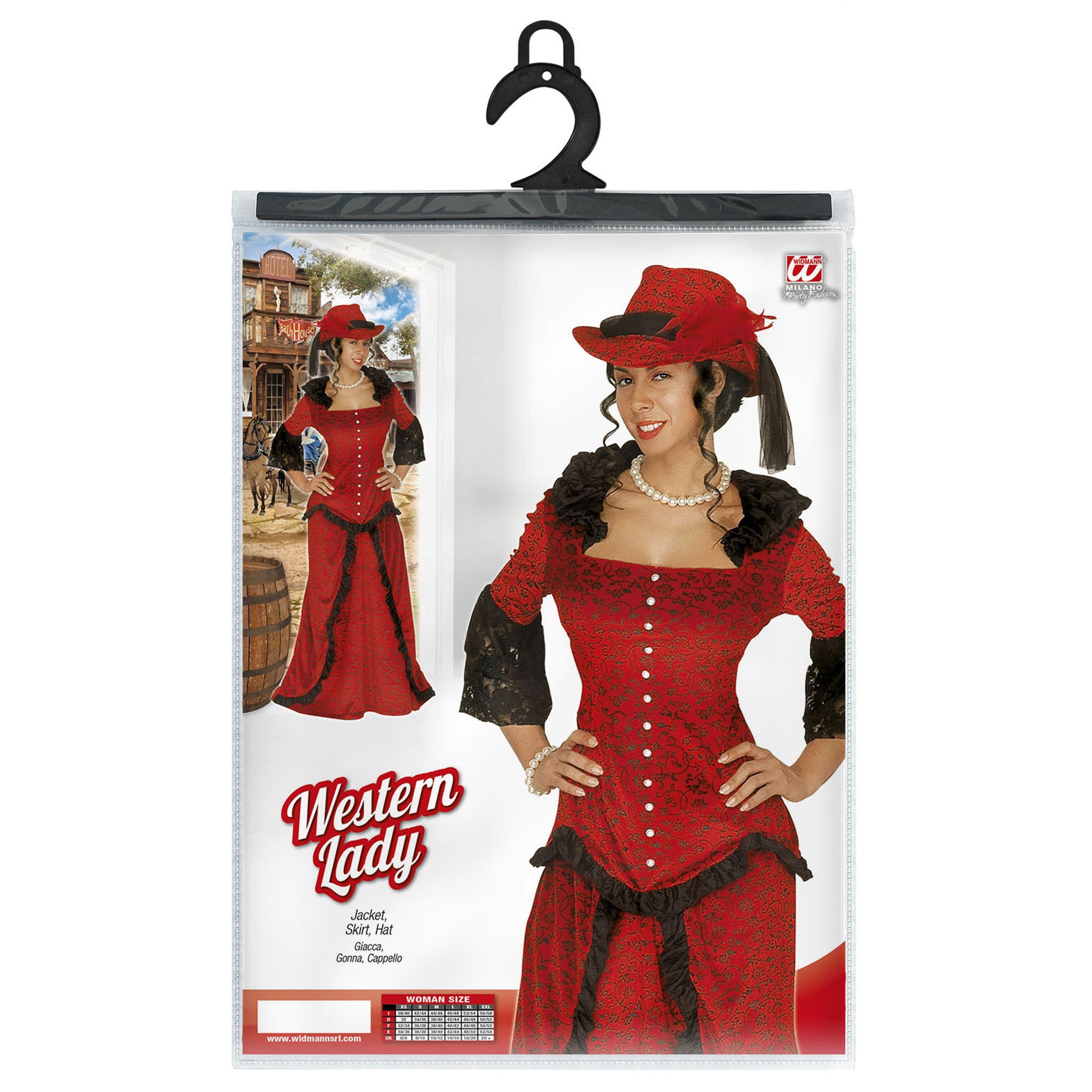 "WESTERN LADY" (Jacke, Rock, Hut) – Detailansicht