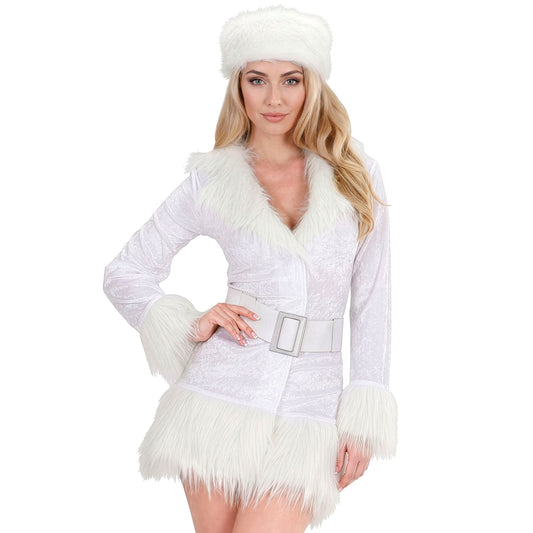 "WHITE RUSSIAN" (Kleid, Gürtel, Hut) – Vorderansicht