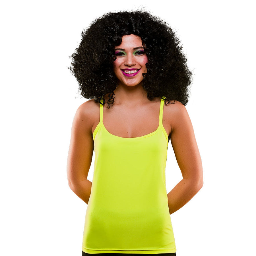 Wicked Costumes Neon Gelbes 80er Jahre Spaghetti-Träger Tanktop – Produktansicht
