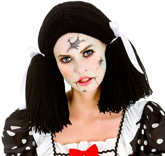 Wicked Costumes Broken Doll Perücke – Synthetische Cosplay Haarpuppe Mit Zöpfen - Fasnacht24.ch