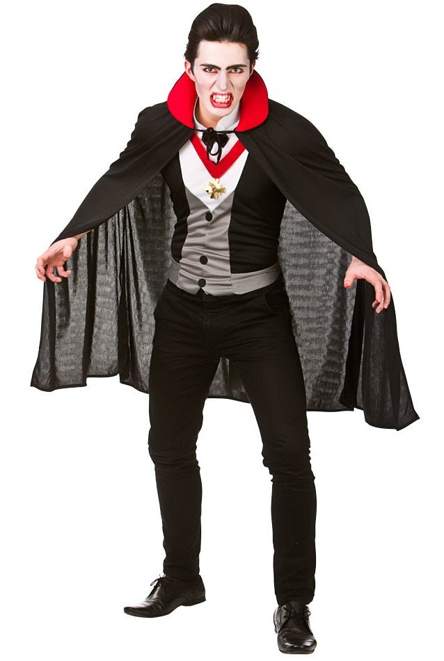 Wicked Costumes Herren Vampir Kostüm Set – Hemd & Stehkragen - Fasnacht24.ch