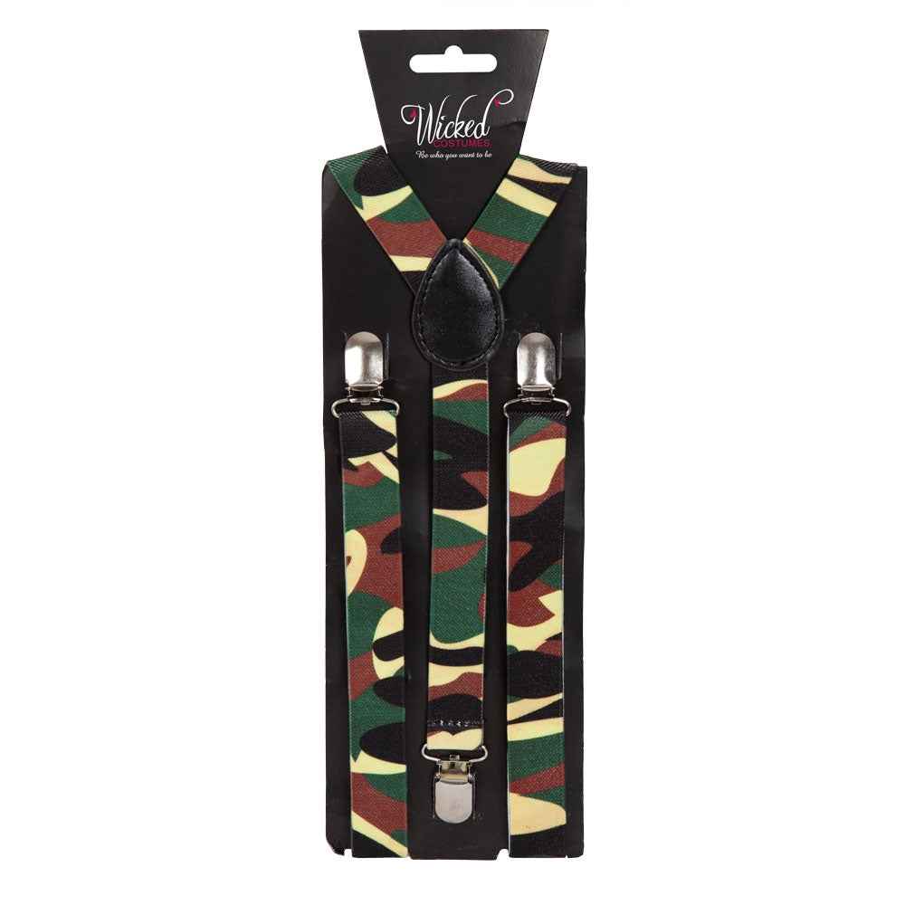 Wicked Costumes Camouflage Army Muster Hosenträger – Verstellbar, Robust - Fasnacht24.ch