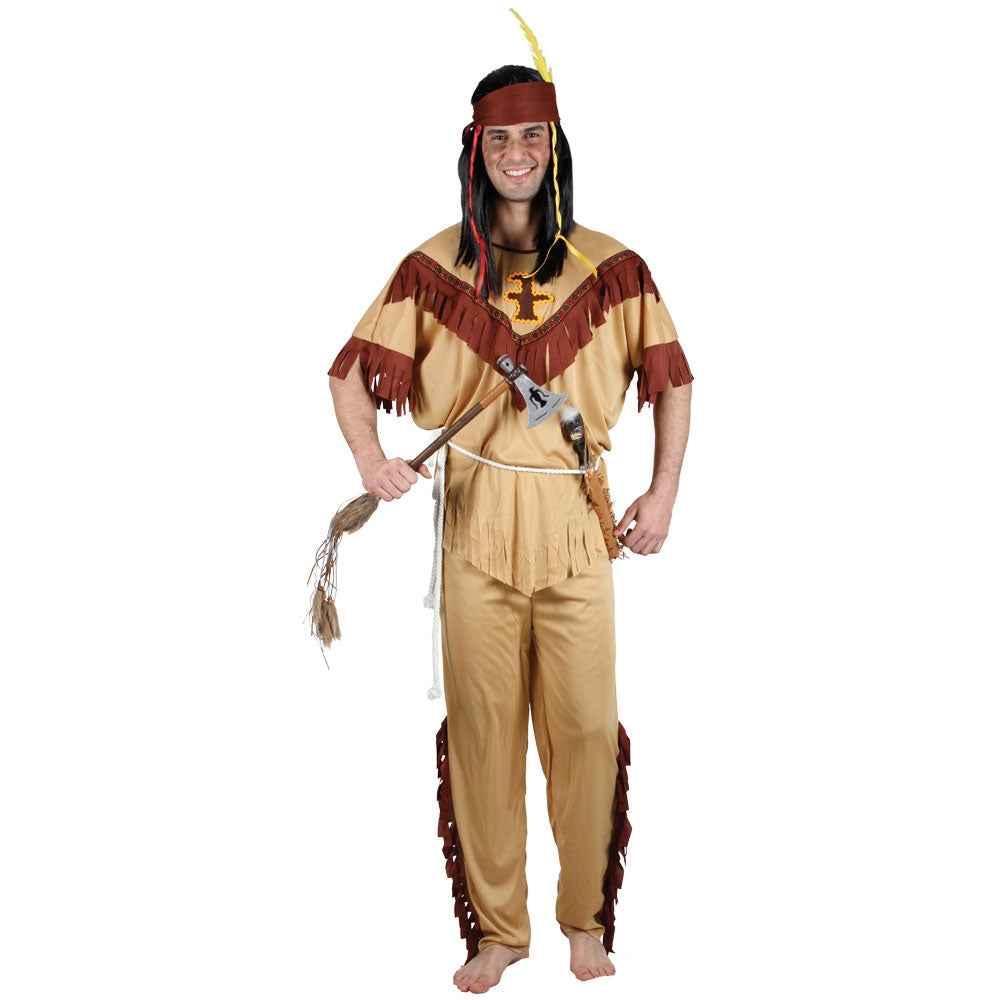 Wicked Costumes Cherokee Indianer Kostüm – Beige Braun Fransen Set - Fasnacht24.ch