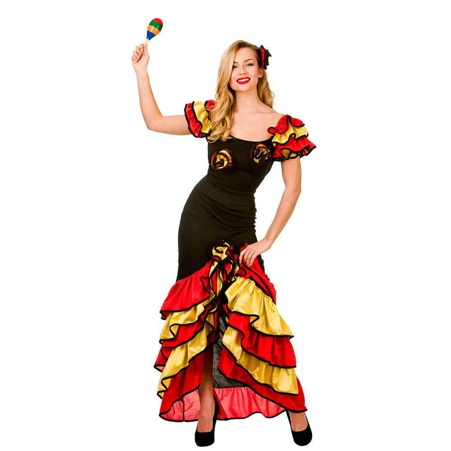 Wicked Costumes Kubanisches Rumba Tänzerinnenkostüm – Rüschentop & Rock - Fasnacht24.ch