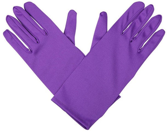 Wicked Costumes Lila Kurze Stretch-Handschuhe für Herren – Lila - Fasnacht24.ch