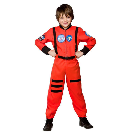 Wicked Costumes Orange Astronaut Kinderkostüm – Unisex Jumpsuit - Fasnacht24.ch