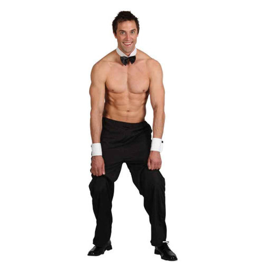 Wicked Costumes Party Stripper Kostüm – Silber Metallic Thong & Manschetten - Fasnacht24.ch