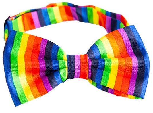 Wicked Costumes Regenbogen Fliege – Verstellbare Polyester Fliege - Fasnacht24.ch