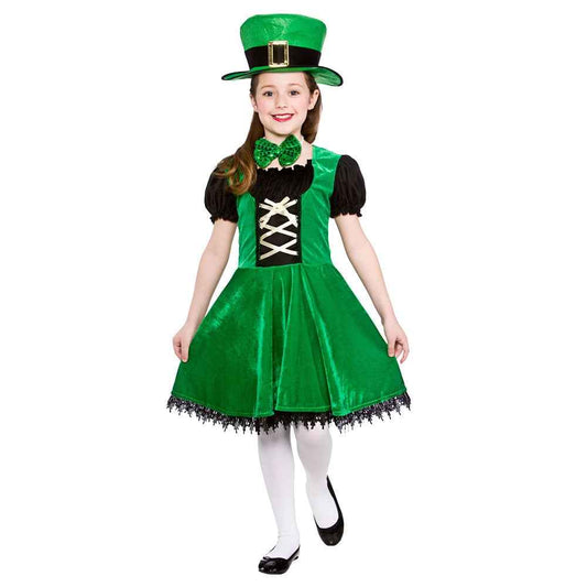 Wicked Costumes Leprechaun Kobold Mädchenkostüm – Grün Polyester - Fasnacht24.ch