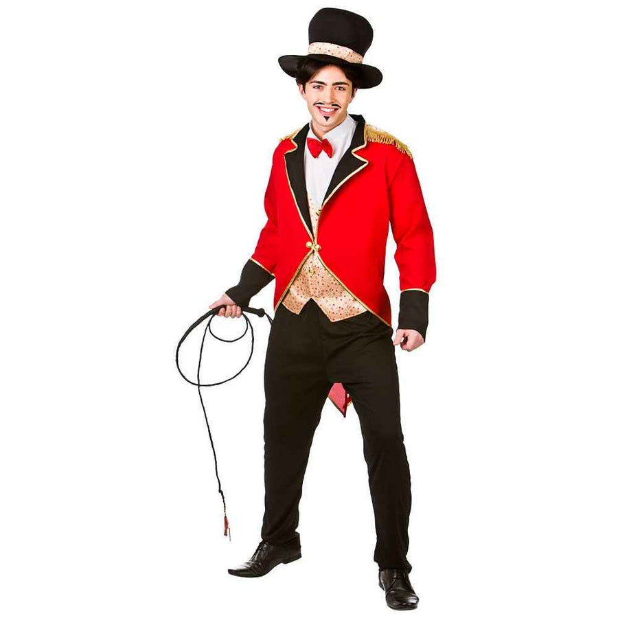 Wicked Costumes Zirkus Ringmaster Kostüm Rot-Gold Mantel & Hut - Fasnacht24.ch