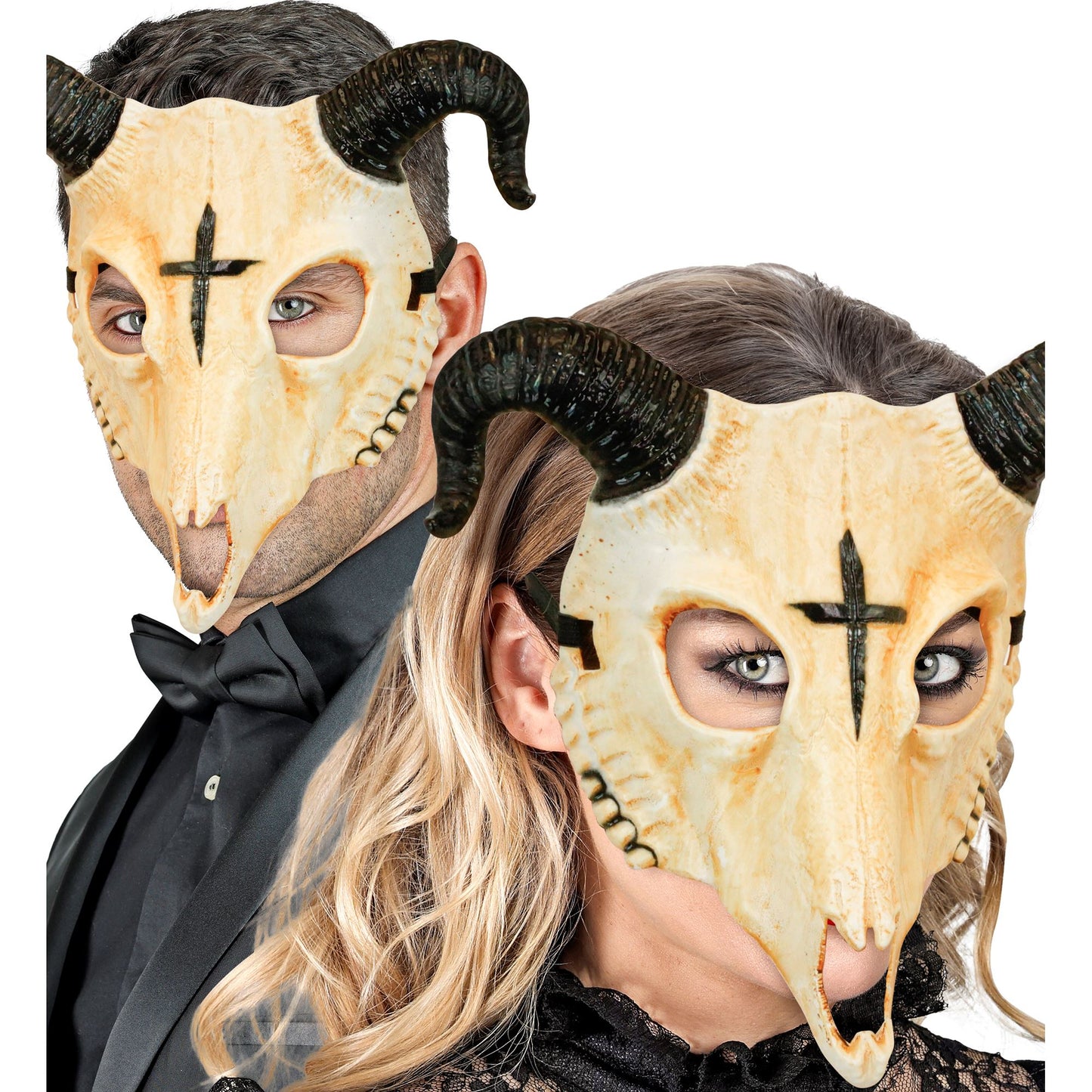 "WIDDERSCHÄDEL DES SATANS MASKE AUS HARDPLASTIK" – Ansicht 3