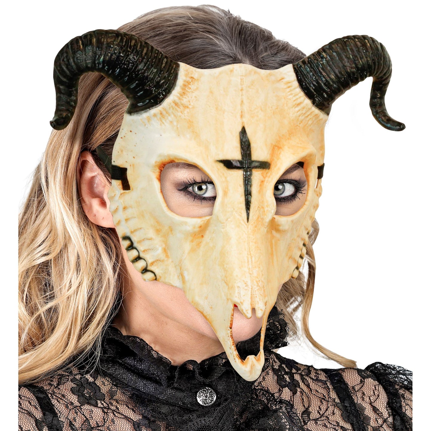 "WIDDERSCHÄDEL DES SATANS MASKE AUS HARDPLASTIK" – Ansicht 4