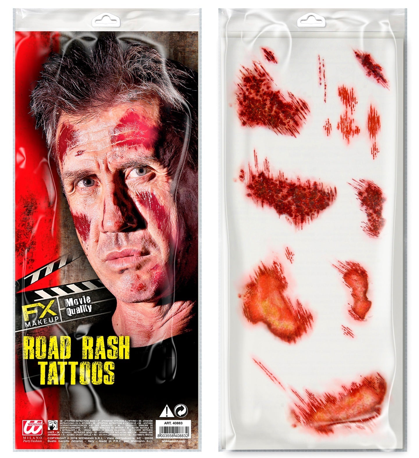 Schürfwunden Tattoos Zum – Widmann 6 Hautfreundliche Realistische Aufkleber - Fasnacht24.ch