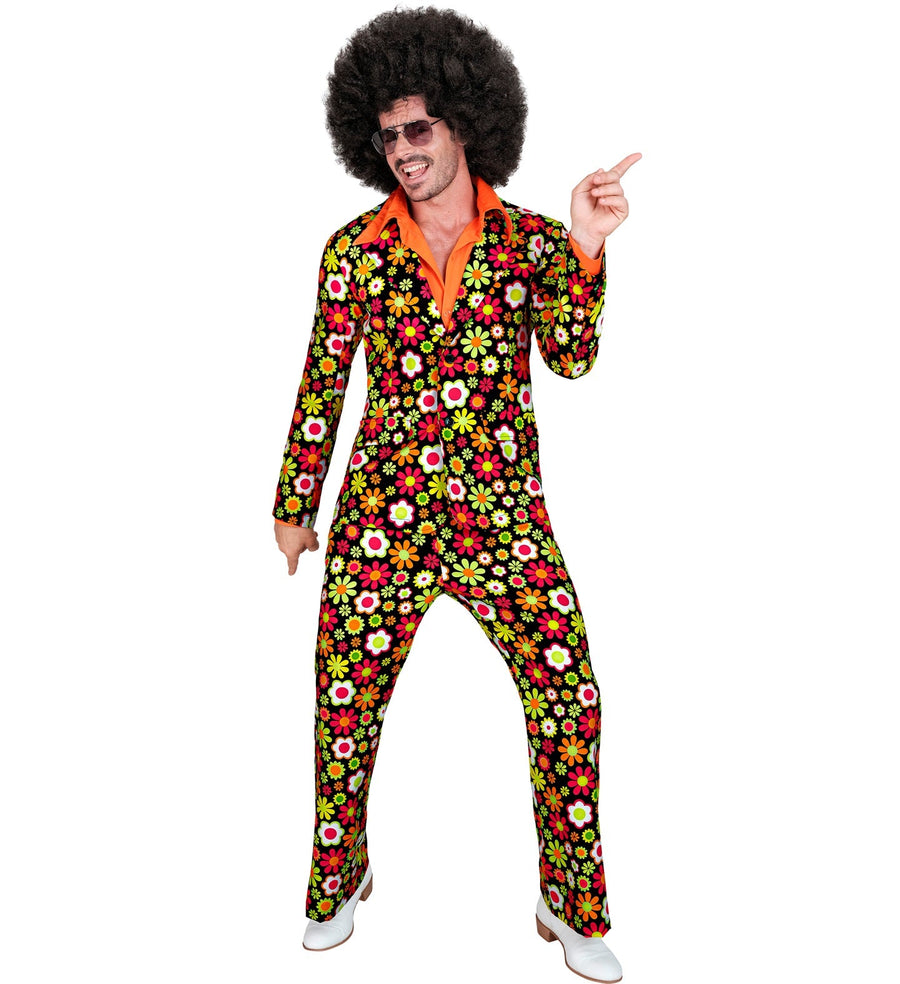 Widmann 70er Floral Anzug für Herren – Retro Disco Party Kostüm - Fasnacht24.ch