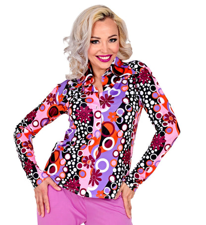 Widmann Hippie Bluse 70er Jahre Paisley Muster Leichtes Material - Fasnacht24.ch – Detailansicht